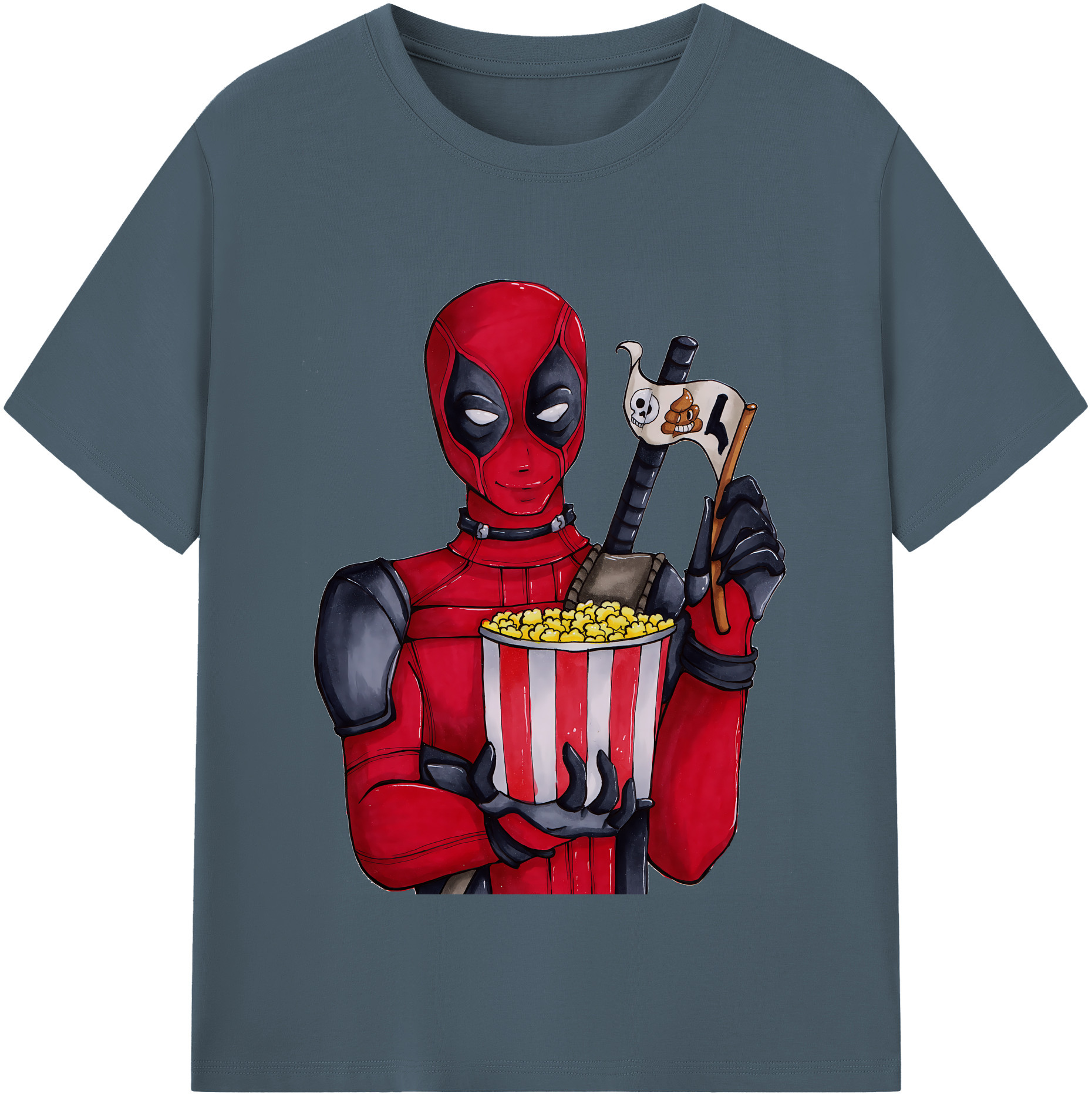 （画像用） Deadpool デッドプール 綿100％半袖Tシャツ（フロントプリント）